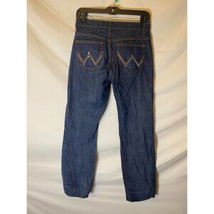 Wrangler Cash Riding Cowgirl Jeans Size 3/4 Hemmed Western Coastal Women's